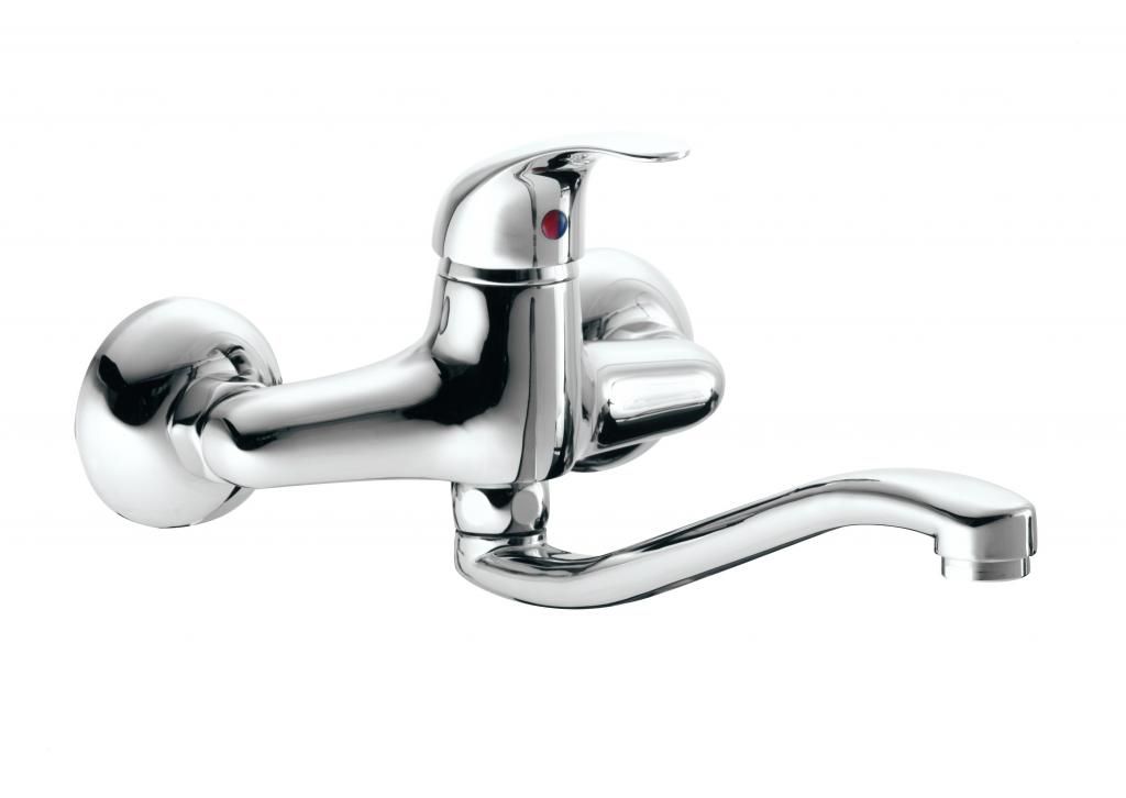 KFA Baryt Waschtisch-Wandbatterie, Chrom (550-810-00)