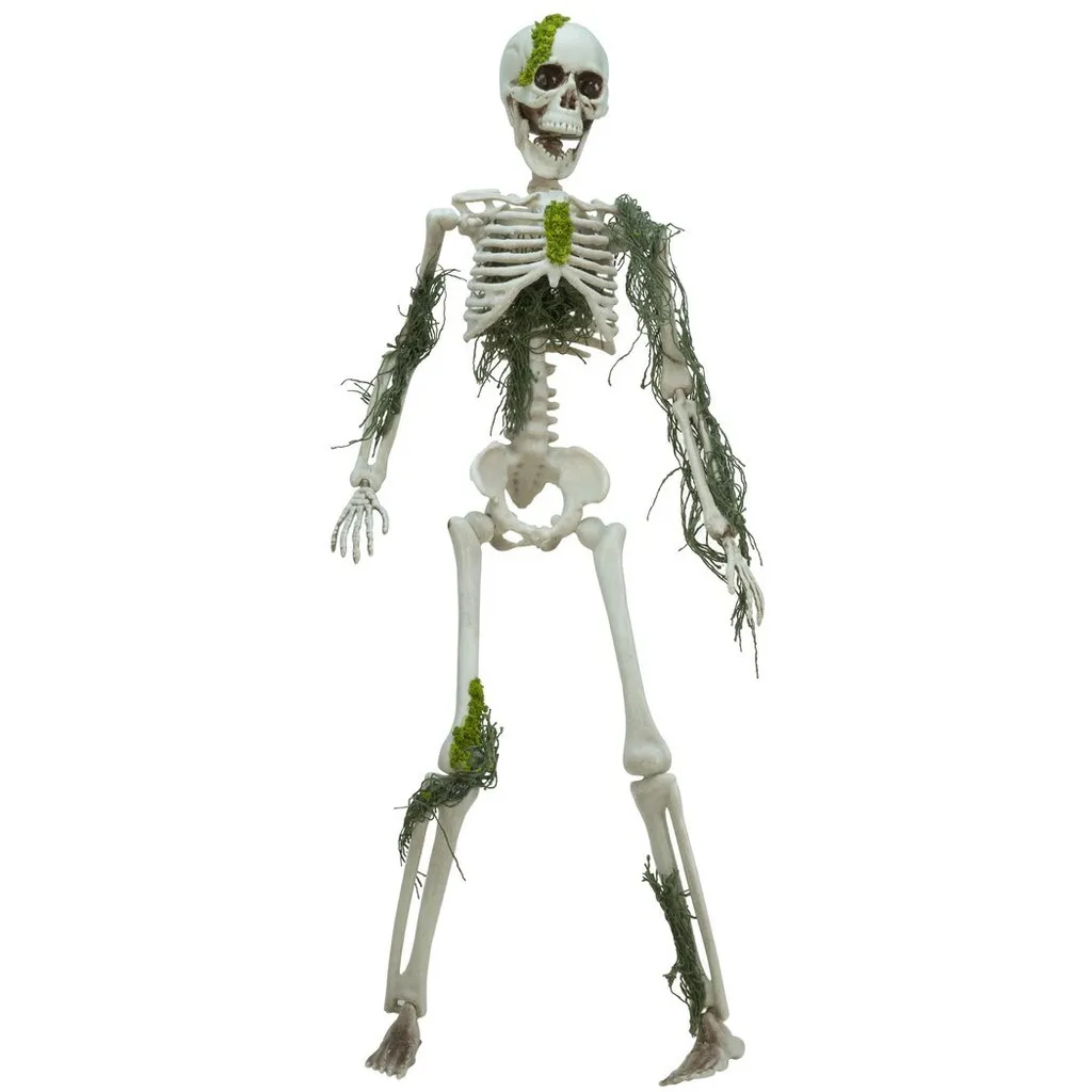 Figurine squelette Halloween 40cm avec mousse pour ambiance maison hantée