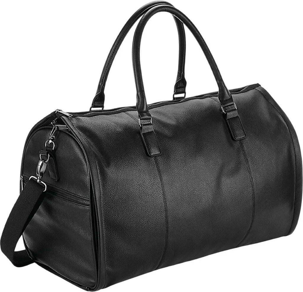 Sac de voyage format cabine en similicuir noir - Sac week-end Quadra