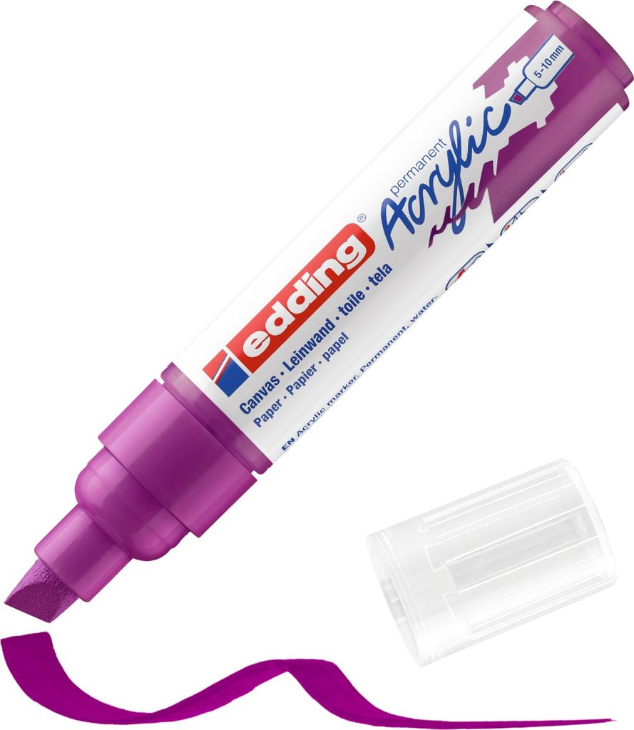 Edding - Acrylmarker EDDing E -5000 Wide Berry Red | 1 Stück | 5 Stücke