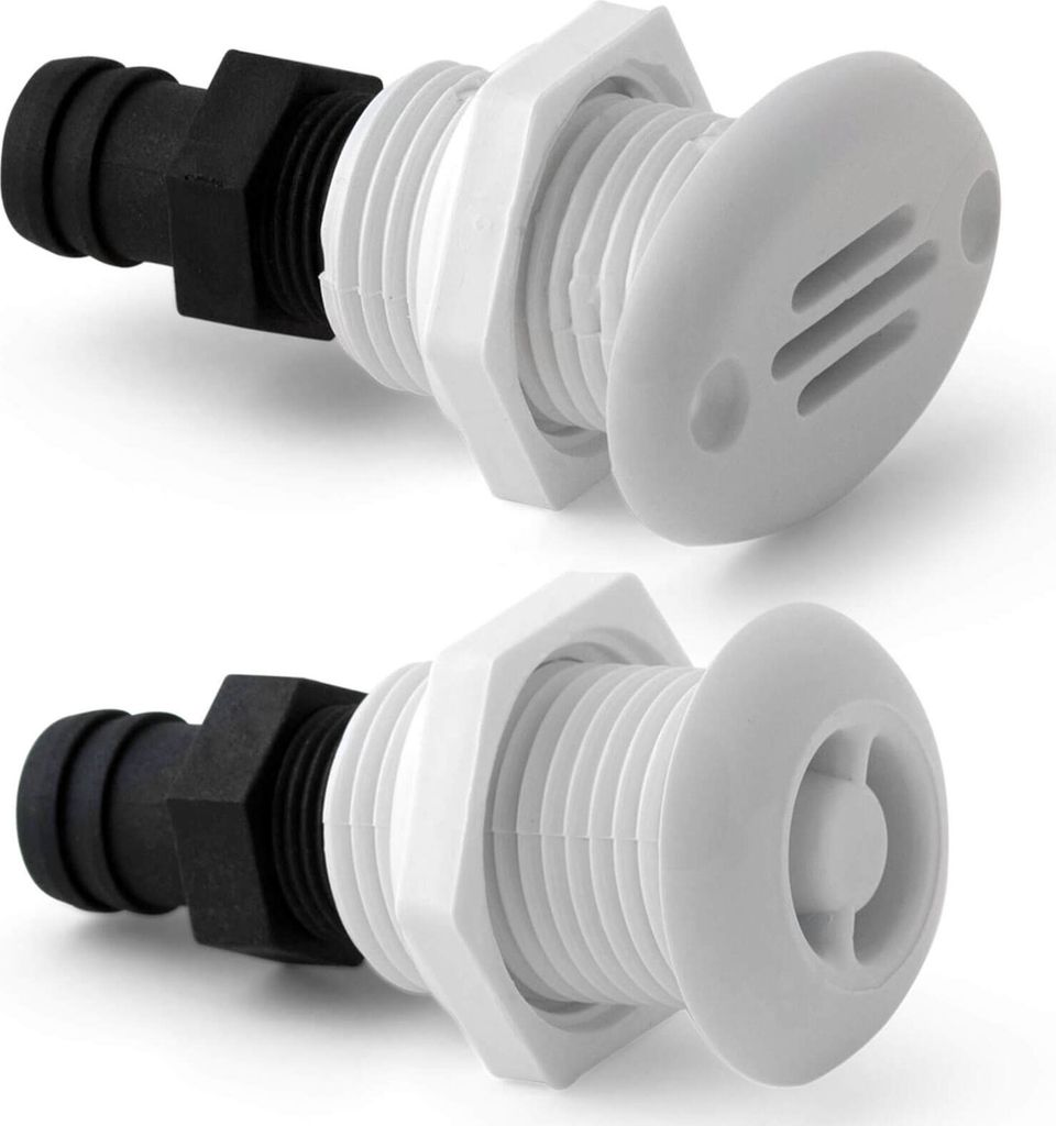 Tankentfüfter für 16 mm Schlauch Kunststoff Weiß, salzwasserbeständig Größe: Oval