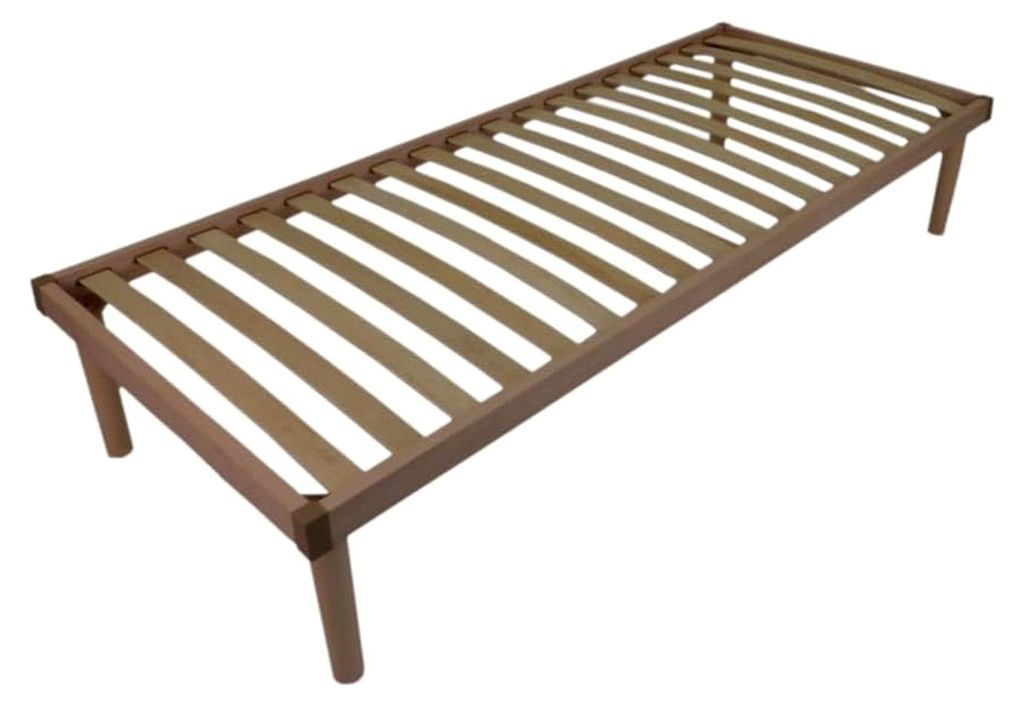 Lattenrost aus Holz, Selbsttragender Lattenrahmen mit 18 Federleisten, 190x80 cm, Naturholz Finish, Unterstützung für Gästebetten