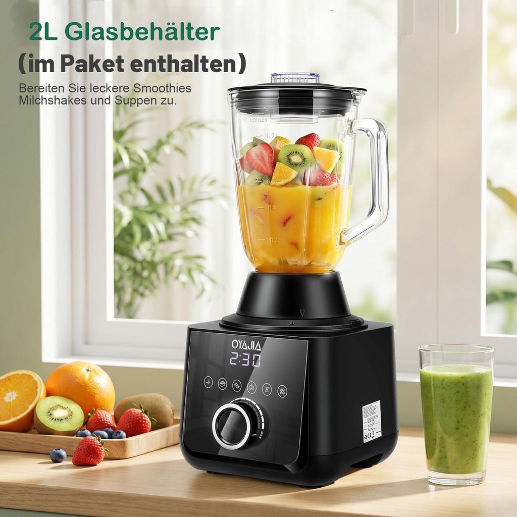 Küchenmaschine Mixer Kombination, 2,5L Zerkleinerer für