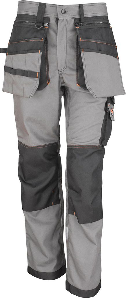 WORK-GUARD by Result - "X-Over" Hosen für Herren/Damen Unisex PC7387 (XL Regulär) (Grau/Schwarz)