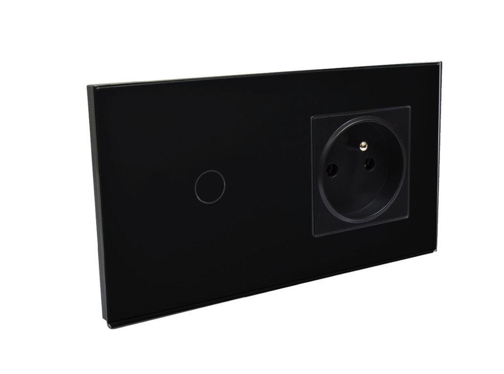 BOT Smart Steckdose mit Lichtschalter WiFi SPS11 schwarz