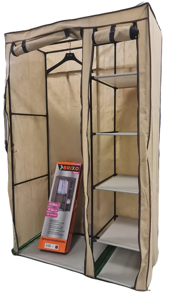 Armoire textile modulable Basic avec étagères et structure en acier - 2