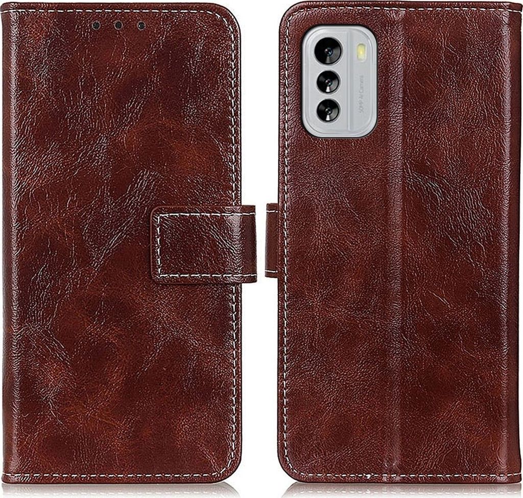 Mobigear Basic Nokia G60 5G Hülle Klapphülle Geldbörse - Braun