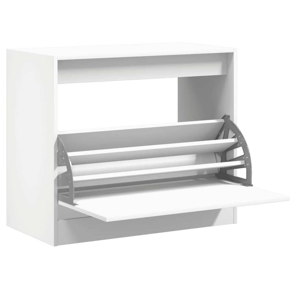 vidaXL Schuhschrank Weiß 80x42x69 cm Holzwerkstoff