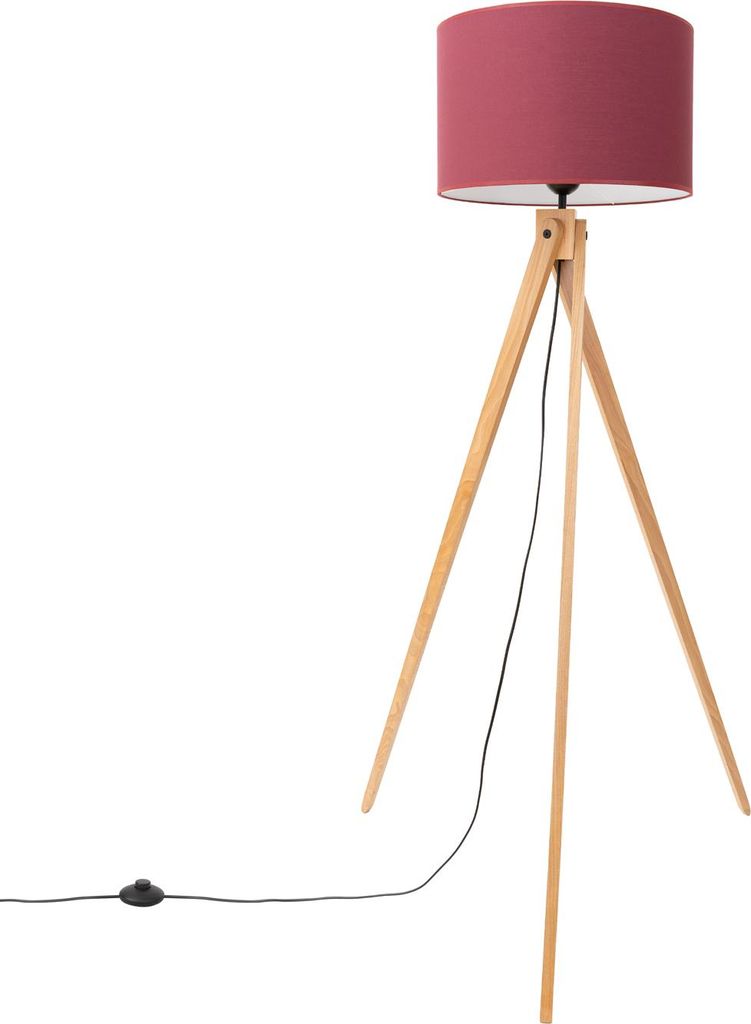 Stehleuchte NATT burgunderrot 1xE27 15W Stoff/PVC/Holz 140x77x77cm Sollux Lighting