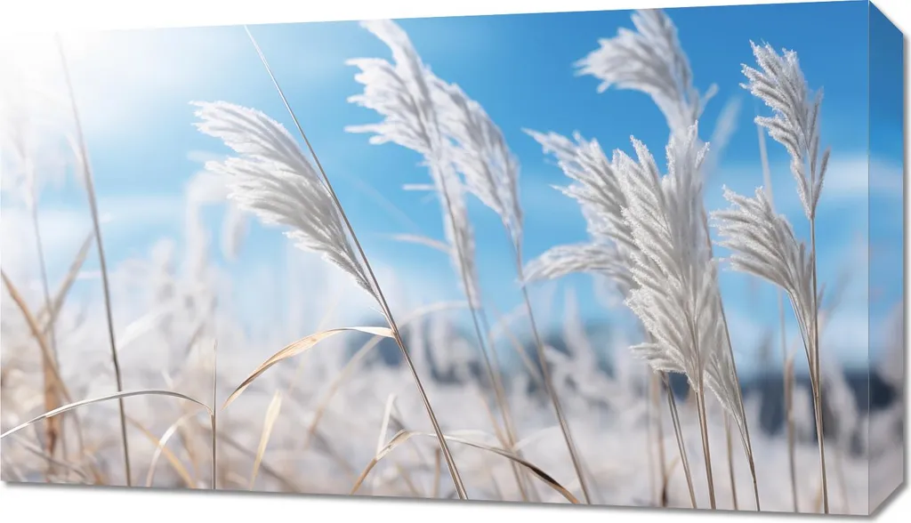 Tableau nature 70x40 cm Bruissement dans l'herbe - Toile haute qualité