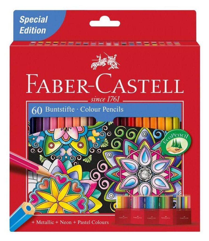 FABER-CASTELL Crayon de couleur Castle étui carton de 60 Image du produit 