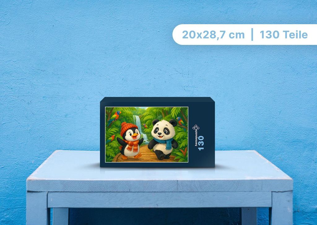 hansepuzzle 111073 - Pico und Pippin Puzzle, 130 Teile, Kinder, 28,7 x 20,0cm mit hochwertiger Aufbewahrung, Kartonbox & Beutel