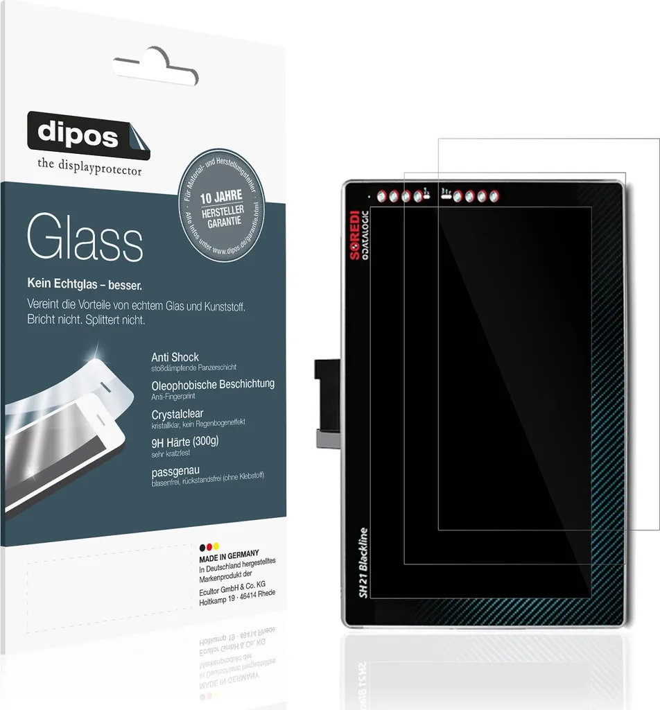2x Pellicola Vetro Flessibile 9H Datalogic SH15 Blackline - dipos
