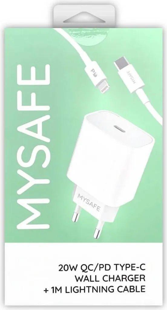 Kit Viaggio MySafe 20W USB-C + Lightning - Ricarica iPhone Ovunque