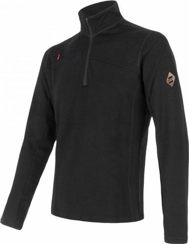Sweatshirt Sensor Merino Upper Herren kurzer Reißverschluss schwarz größe 2XL 12110042-04