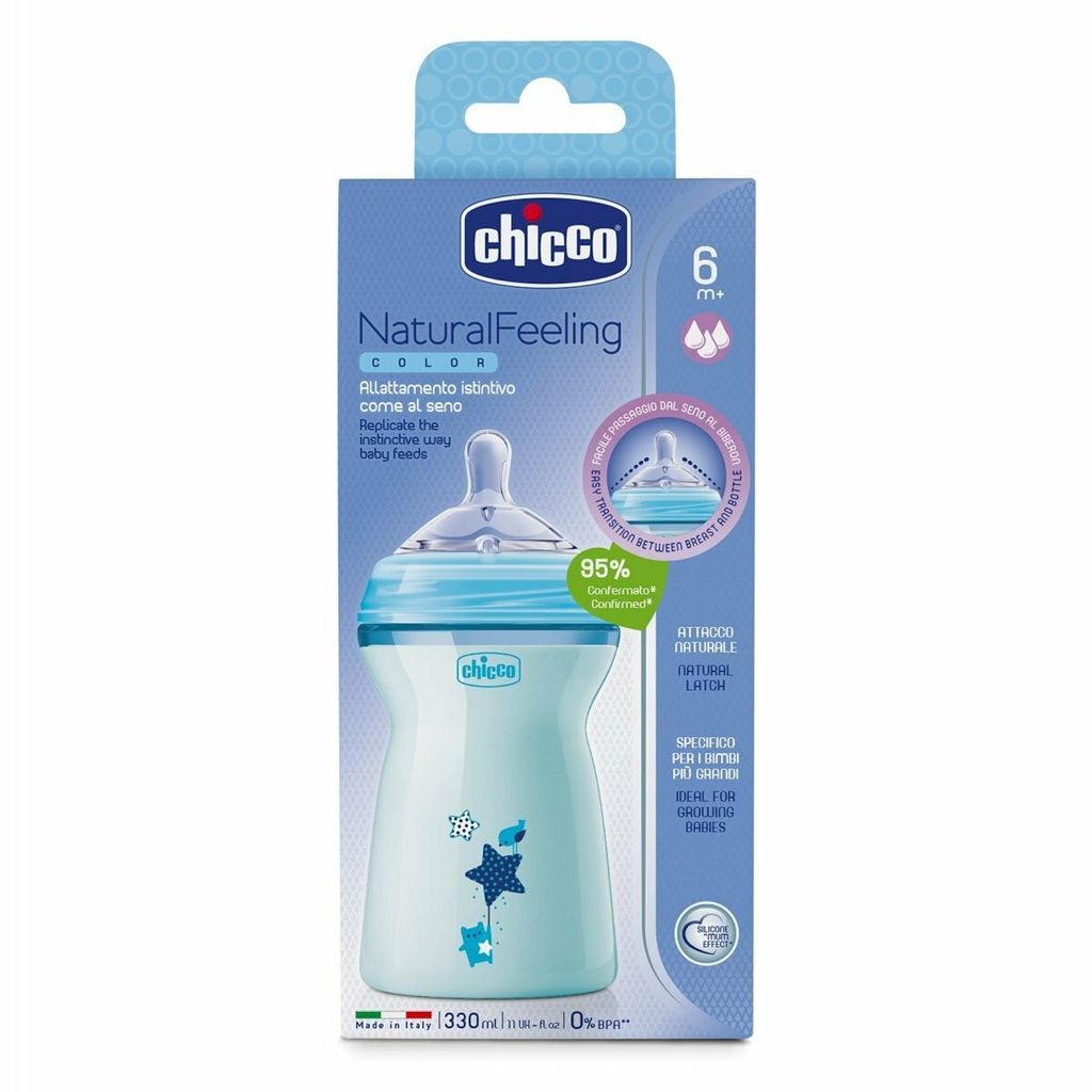 Chicco NaturalFeeling Antikolik Sauger 6+ Monate 330 ml Produktbild 