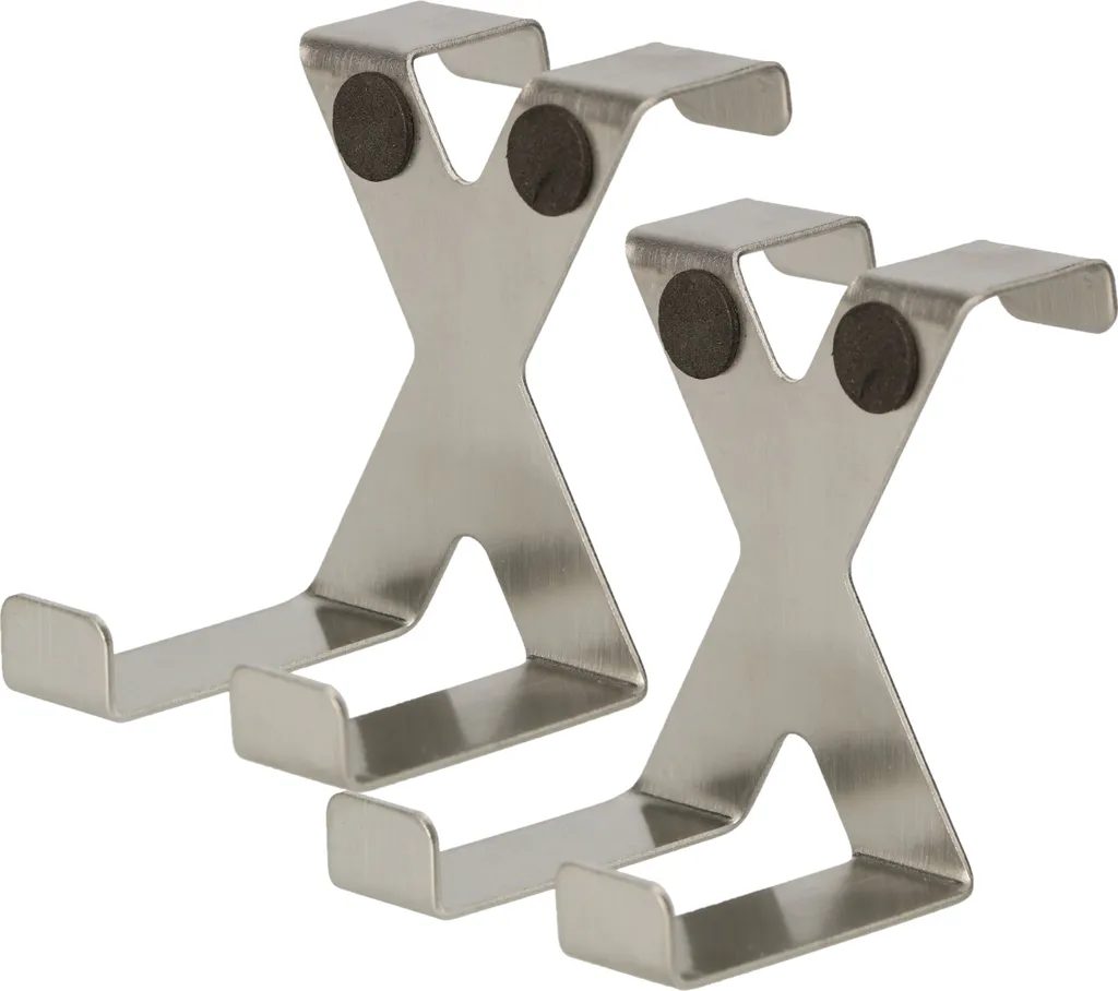 KOTARBAU® Set Ganci Sopraporta Inox - Appendiabiti Forma X Design