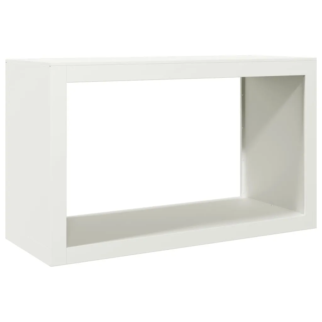 vidaXL Rastrelliera per legna da ardere bianca 100x40x60 cm in acciaio