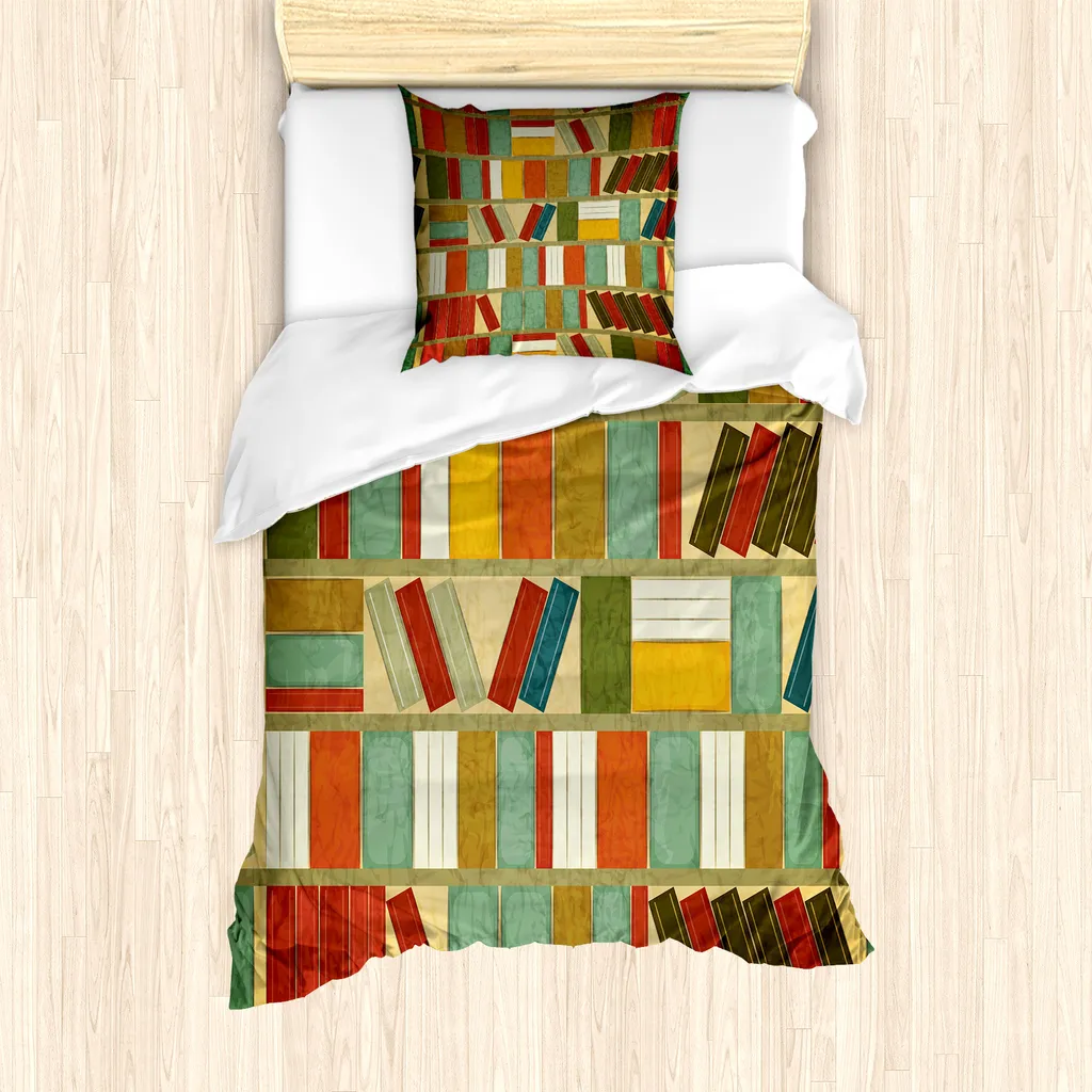 Offerta Copripiumino Singolo ABAKUHAUS Vintage Biblioteca 135x200