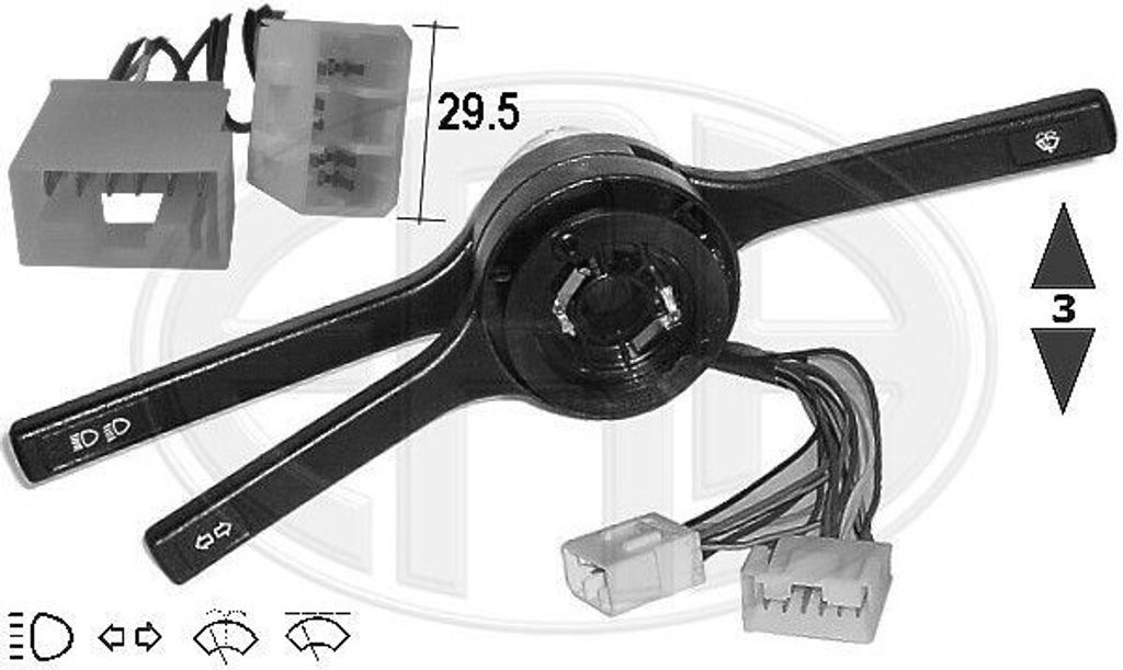 ERA 440090 Lenkstockschalter Kombischalter für FIAT Panda Schrägheck (141)