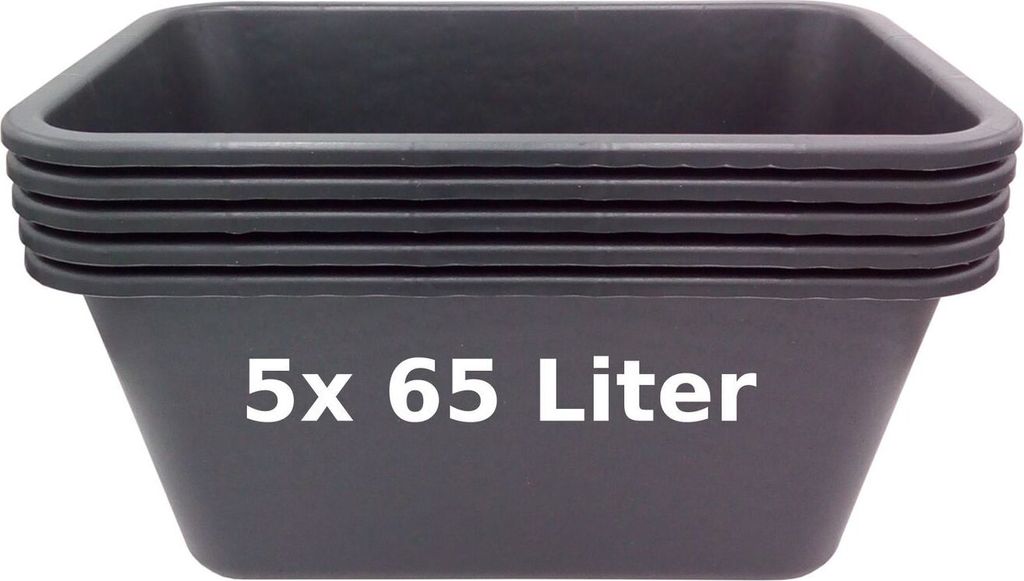 5/10er Set Pflanzwanne Mörtelkasten Pflanzkübel Zementkübel Produktbild 4