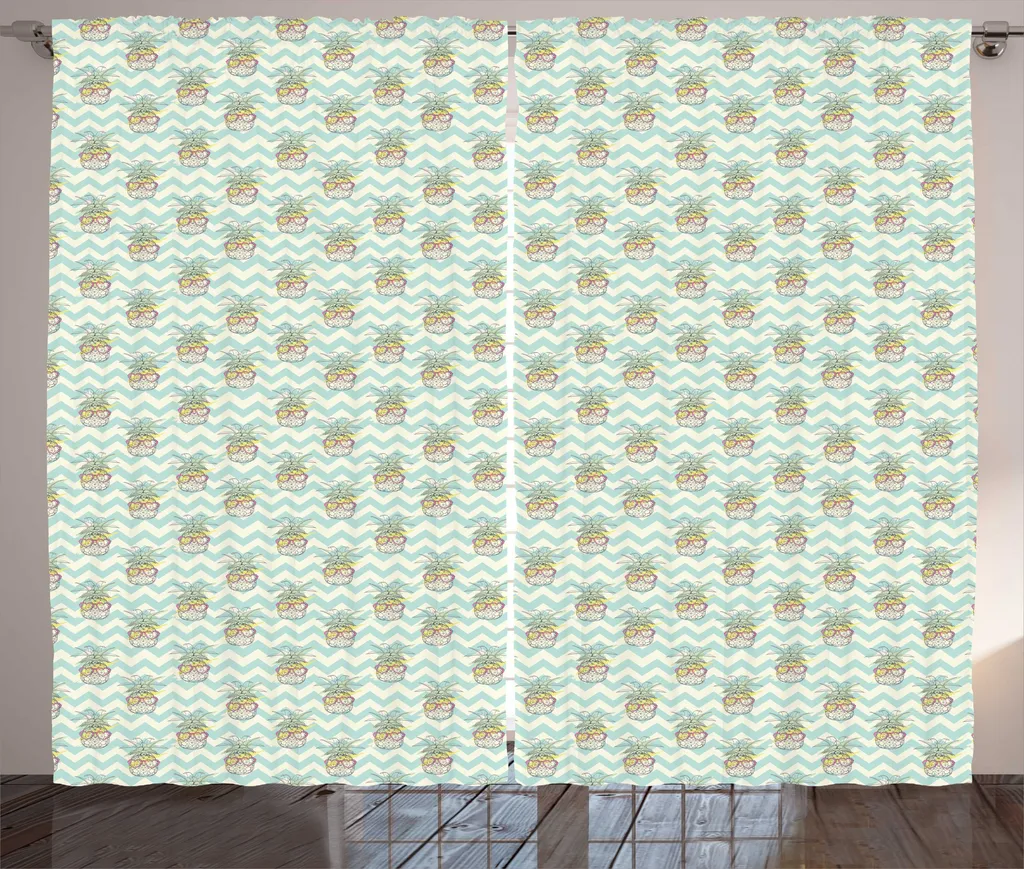 Rideau occultant partiel pour cacher le vis-à-vis, motif exotique 280 x 225 cm
