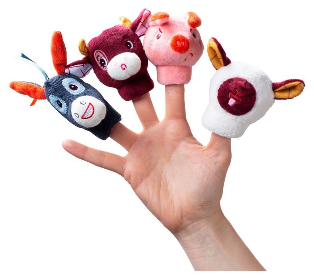 Lilliputiens Fingerpuppen Bauernhof Spielzeug Set Bauernhoftiere