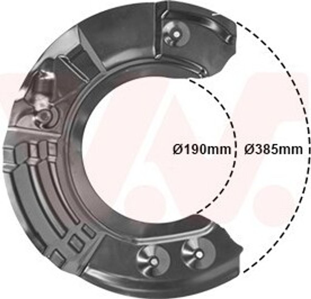 VAN WEZEL Spritzblech Bremsscheibe für BMW 5 Touring (F11) Vorne Links 0618371 Ankerblech