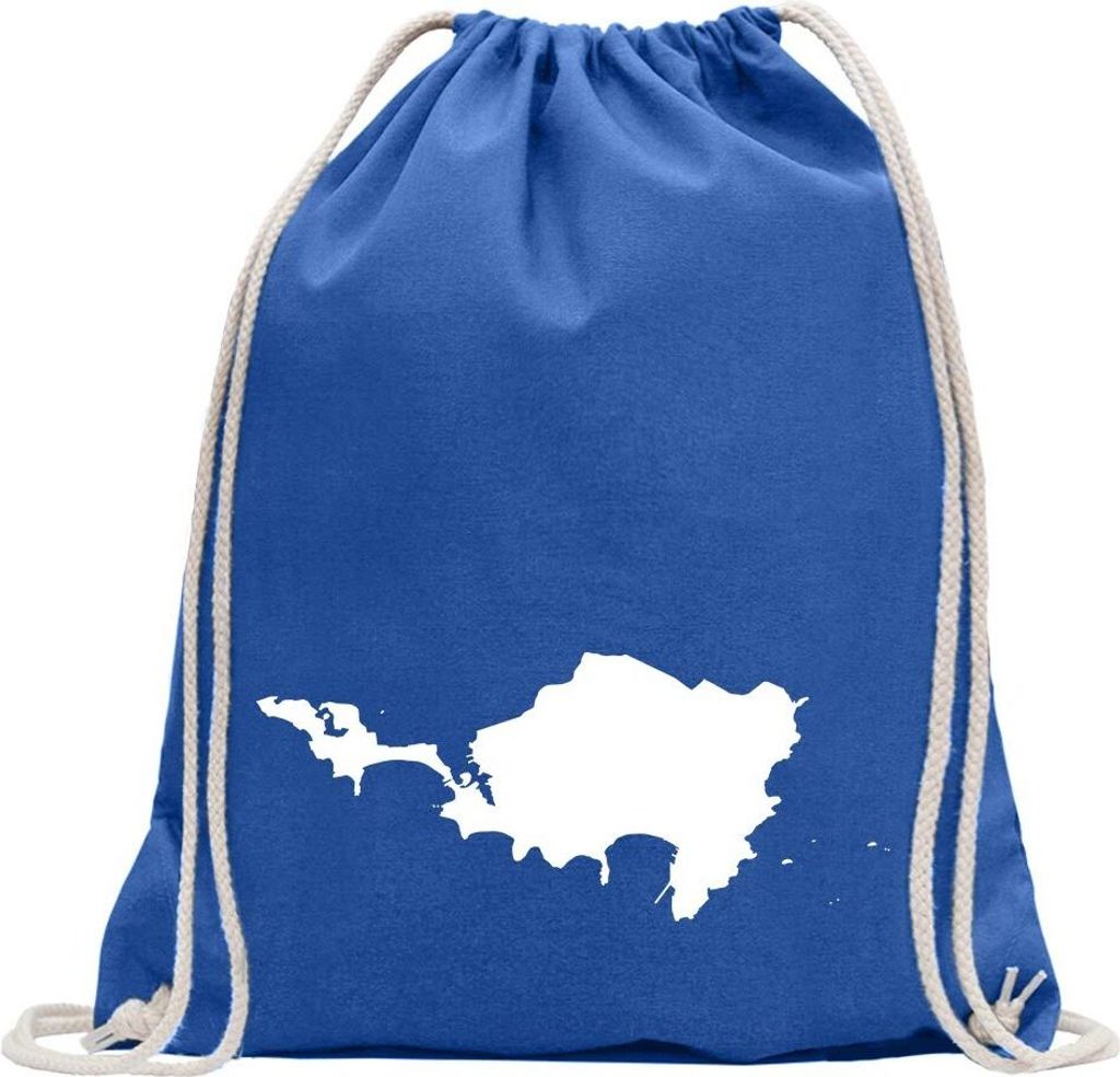 Kiwistar - Turnbeutel - royal - Niederlande - Sint Maarten - Fun Rucksack Sport Beutel Gymsack Baumwolle mit Ziehgurt