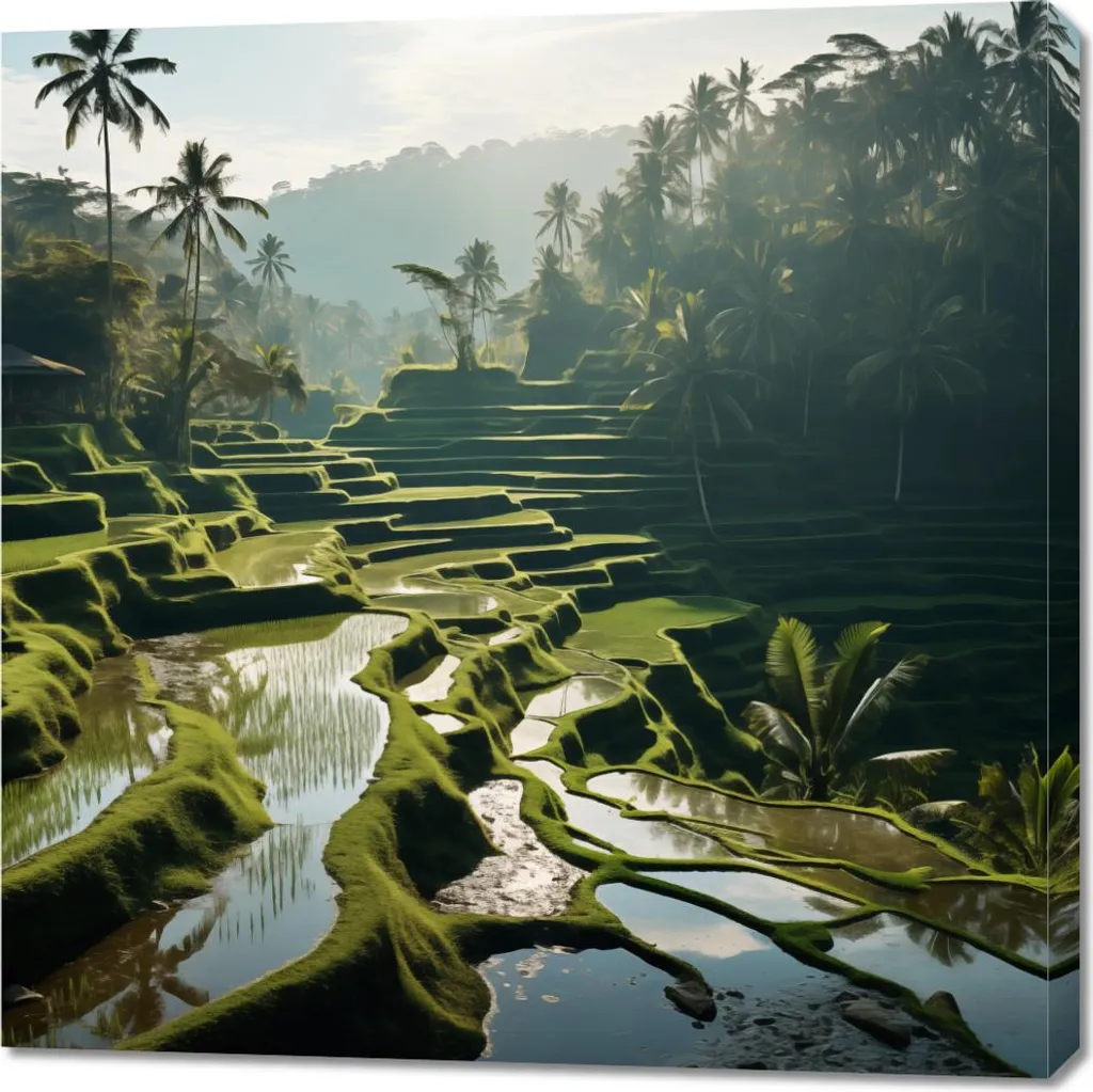 Quadro Botanico Santuario Verde 90x90 cm | Minimal Design Home Decor