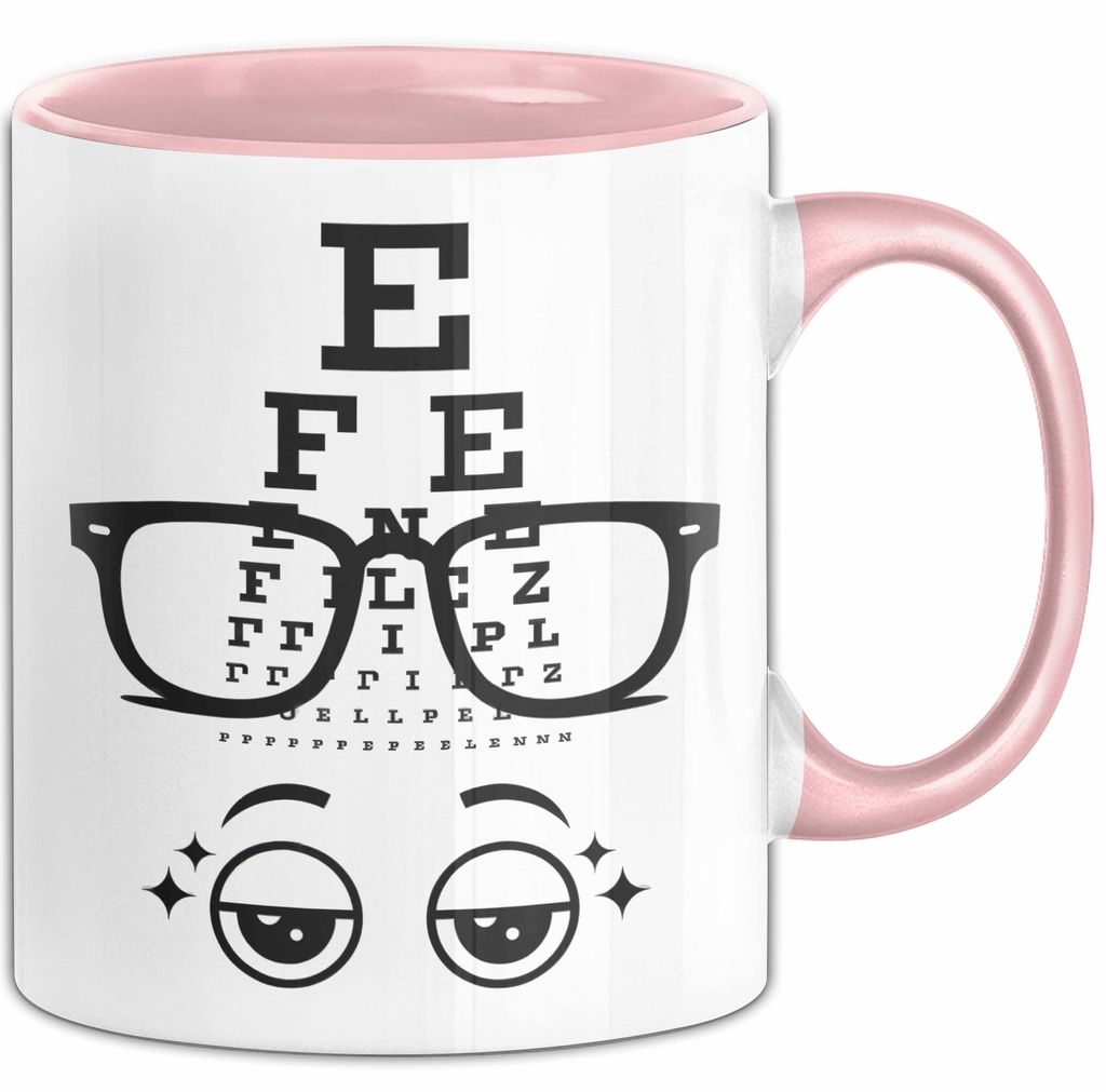 Optiker Tasse Geschenk Lustige Geschenkidee Spruch Für Seh Experten (Rosa)