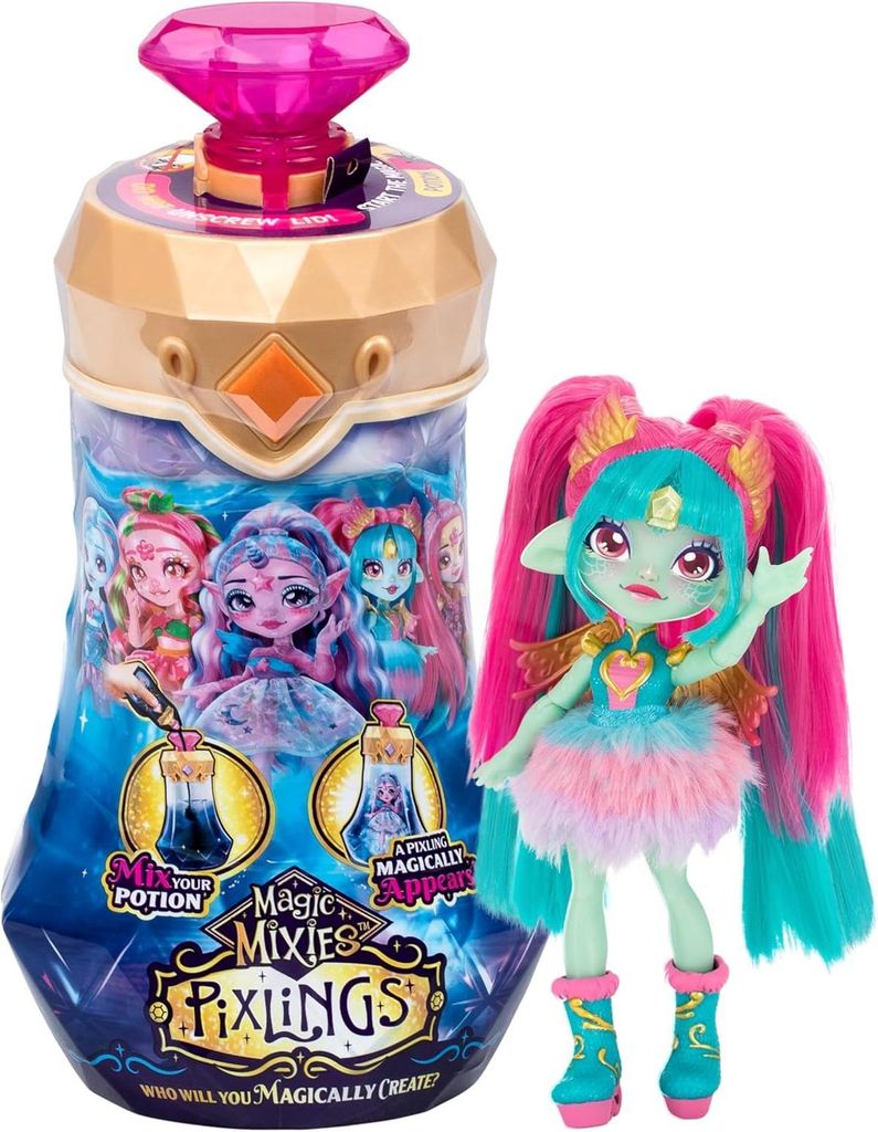 Magic Mixies Pixlings bábika dračica - tyrkysová Obrázok produktu 