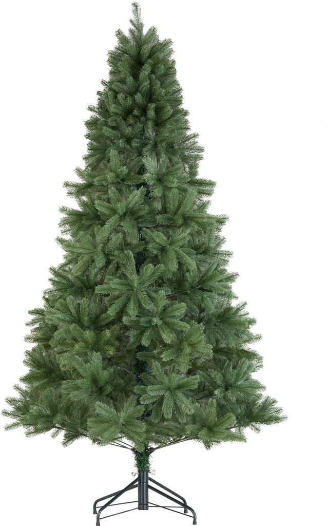 tectake Weihnachtsbaum Dancer künstlich in Grün, mit Spritzgussnadeln pulverbeschichteter Metallständer mit Kunststoffkappen