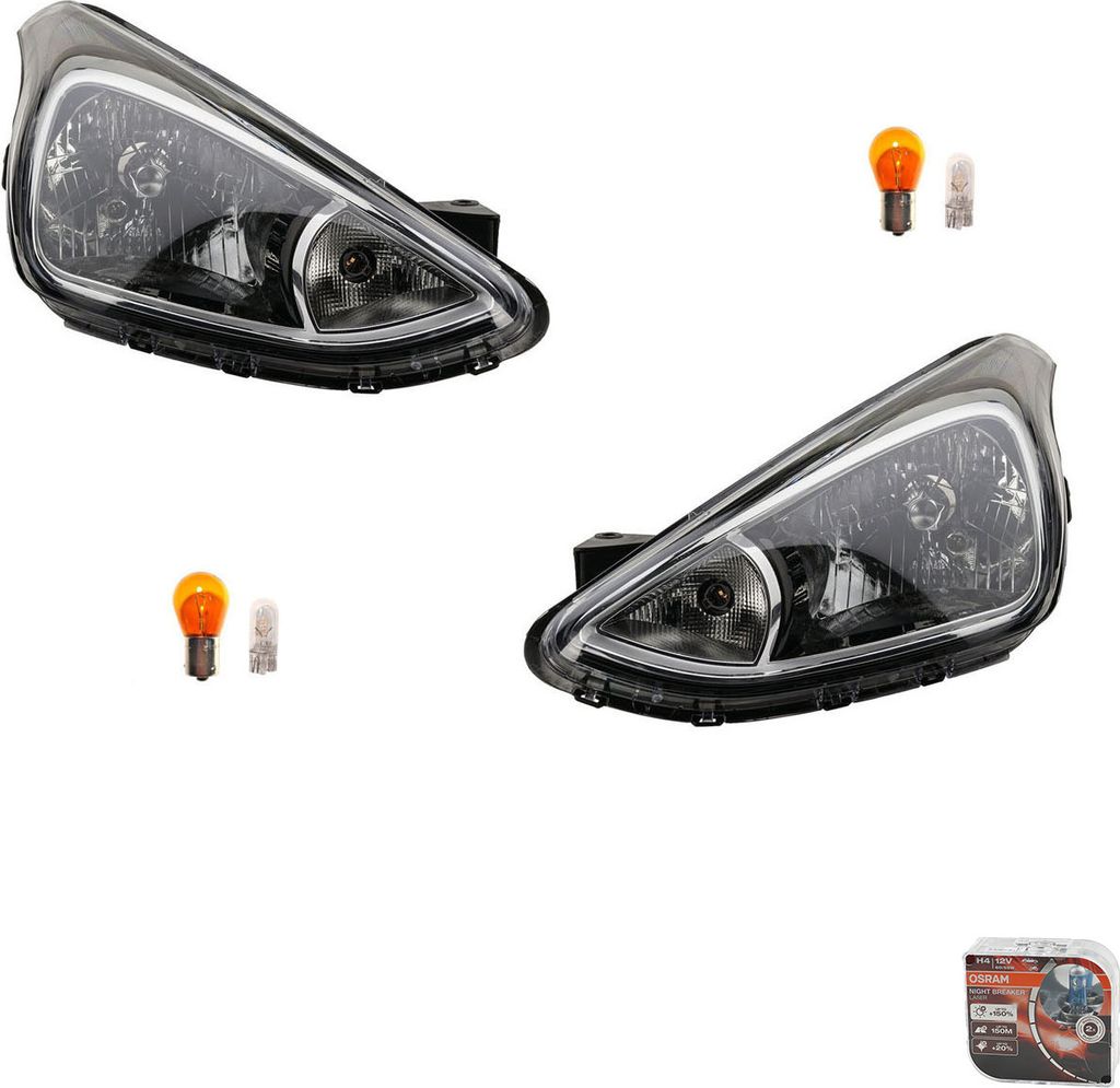 Johns, Scheinwerfer + Osram Night Breaker Laser passend für Hyundai i10 12/13- L R Satz 92101B9000 92102B9000