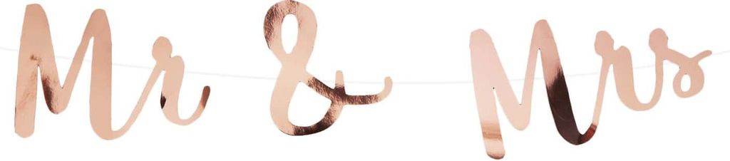Oblique Unique Mr & Mrs Girlande Banner Hochzeit Feier Deko Produktbild 