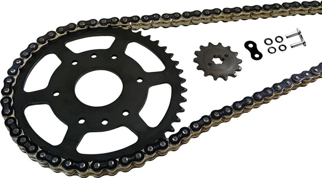 Kettensatz EK-Chain 525 MVXZ-2 für KTM 950 Super Duke ab Modelljahr 2005- Farbe Schwarz