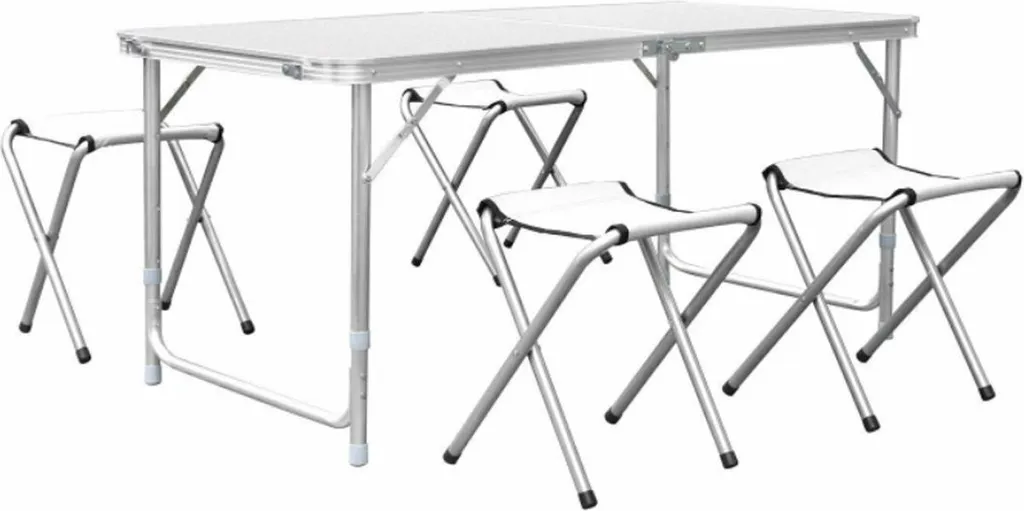 Set de table de camping pliable et réglable pour 4 personnes Bolt