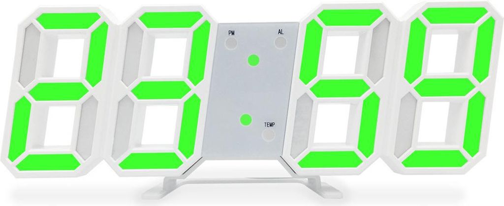 3D-Multifunktions-LED-Uhr, digitaler Wecker, 23,6 cm (9,3 Zoll), Wanduhr, Schreibtischuhr mit automatischer Dimmfunktion, 12/24-Stunden-Anzeige, Da...