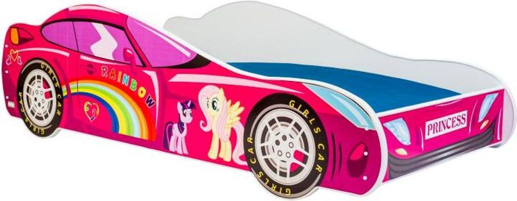 Letto auto per bambini ROSA 140x70 Immagine del prodotto 