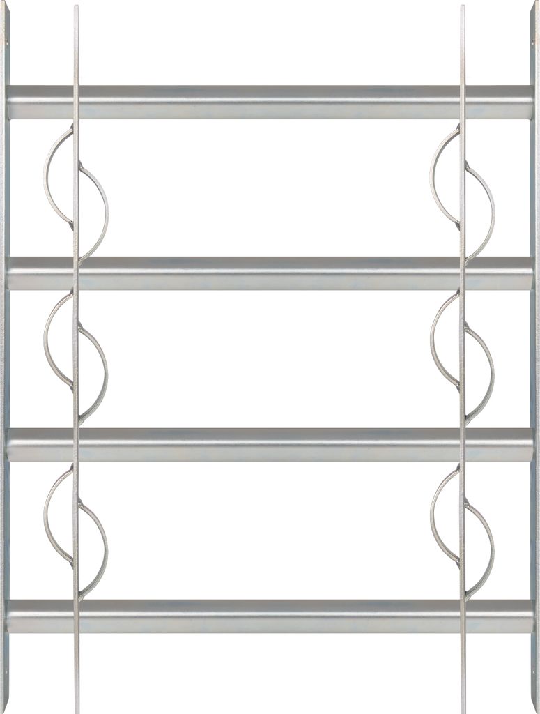 Alberts Fenstergitter Secorino Style | Ausziehbar für Fenster außen | Einbruchschutz Gitter | galvanisch blau verzinkt | 600 x 500-650 mm
