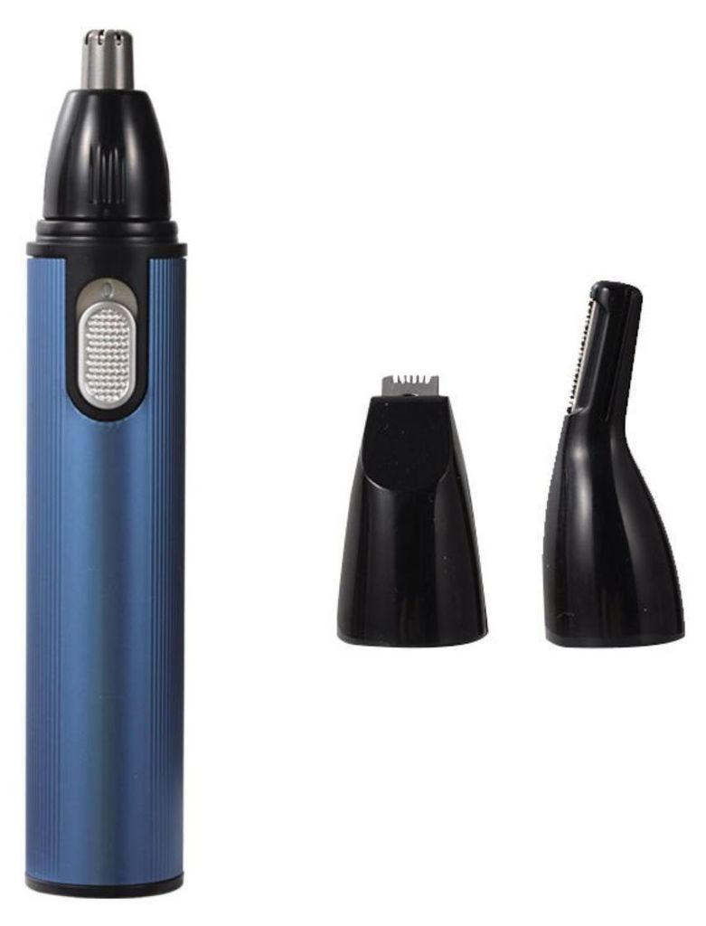 INF 3-in-1 USB-Trimmer Nase Augenbrauen Gesicht ABS 13.4x2.5cm unterwegs Blau