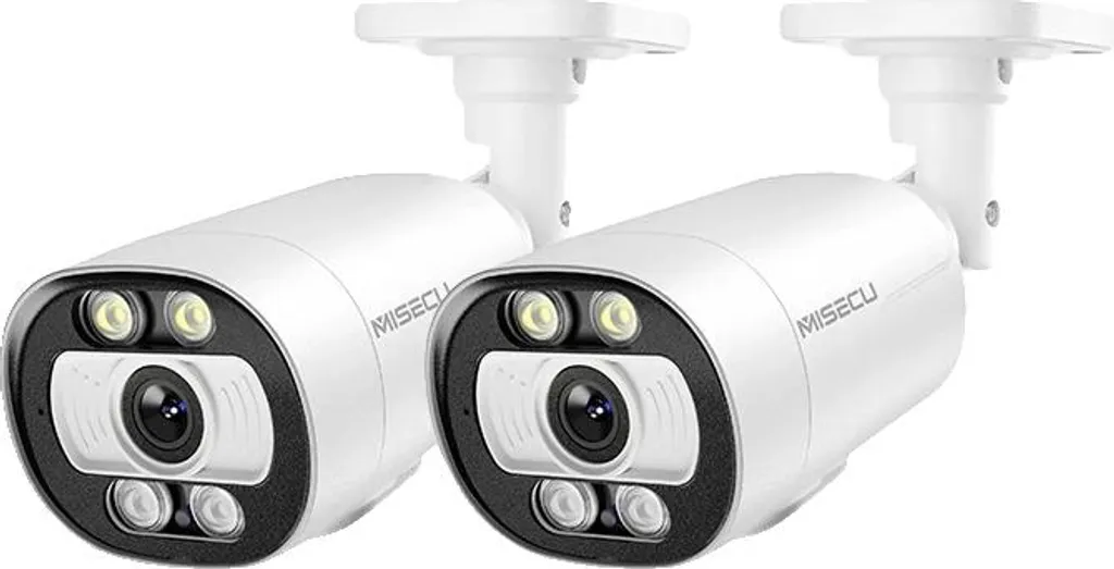 Caméra POE 5MP extérieure avec détection humaine IA et vision nocturne