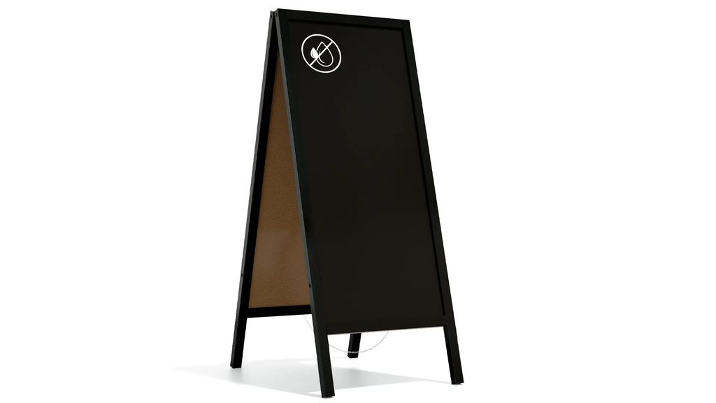 Potykacz stojak kredowy CZARNY 150x61 cm stojak reklamowy + Zdjęcie produktu 