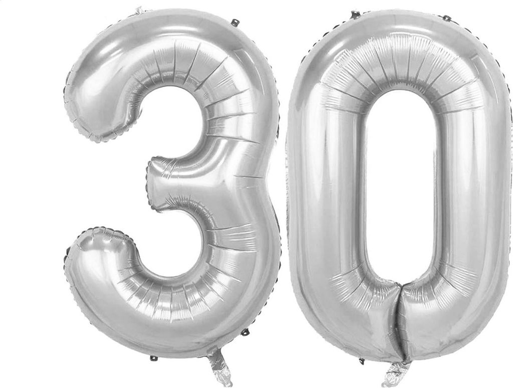 Set palloncino in foil - Argento/40 pollici - 3 + 0 Immagine del prodotto 
