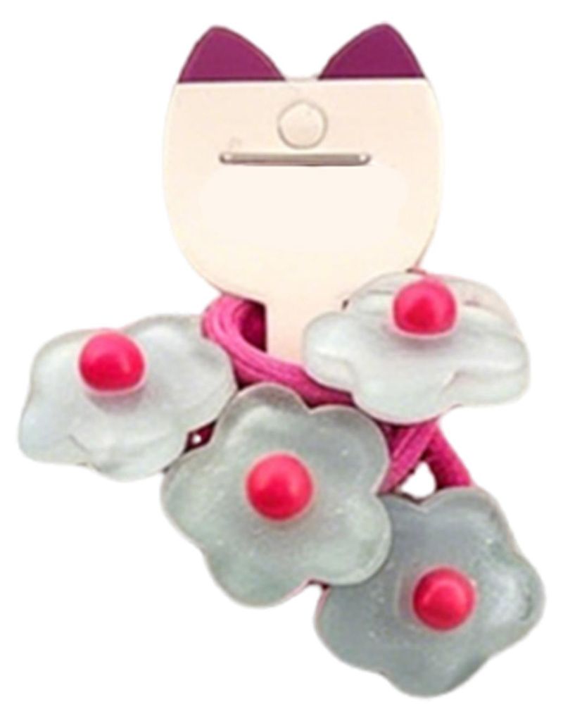 4er-Pack Haargummis für Mädchen mit Jelly-Blumen-Dekor, hochelastisch, weich, dünn, kreisförmiges Design, Haarbänder für Kinder, täglicher G...