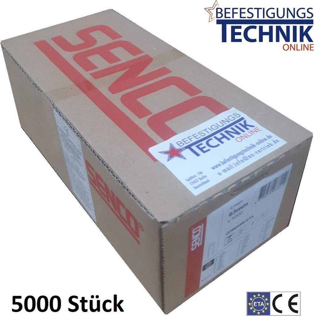 Senco Q6774/63 mm Q25 BXBB-ETA Klammern verzinkt SQS55 XP Prebena Q BeA 180 5M KL-39