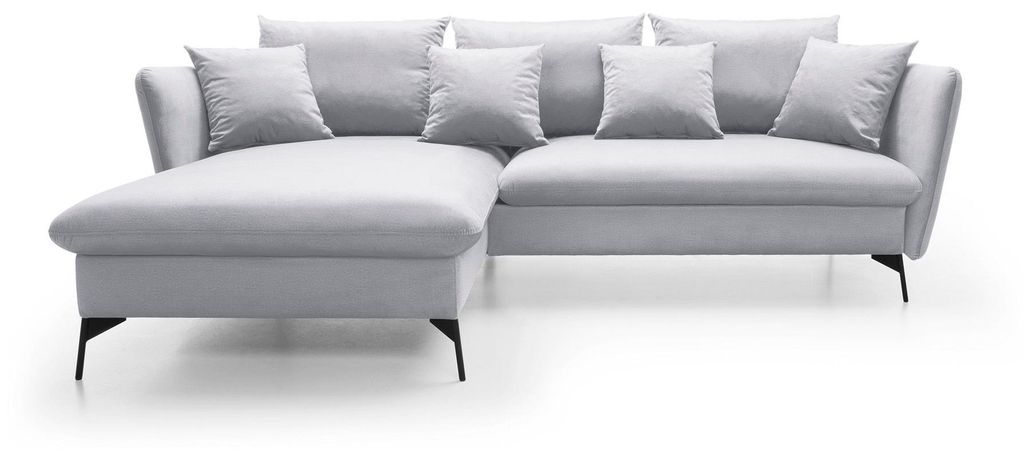 Masseno Ecksofa FERRO mit Schlaffunktion L-Form, Sofa mit Bettkasten, Wohnzimmersofa, Couch, Soffa, Bettsofa, Couchgarnitur- Grau, MONOLITH 84