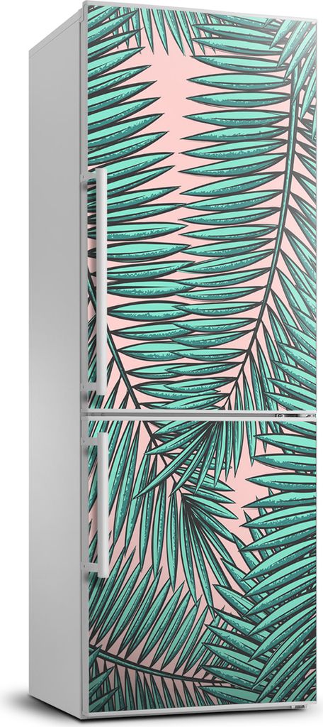 Tulup Kühlschrankdekoration - 70x190 cm - Aufkleber auf dem Kühlschrank - Palmenblätter