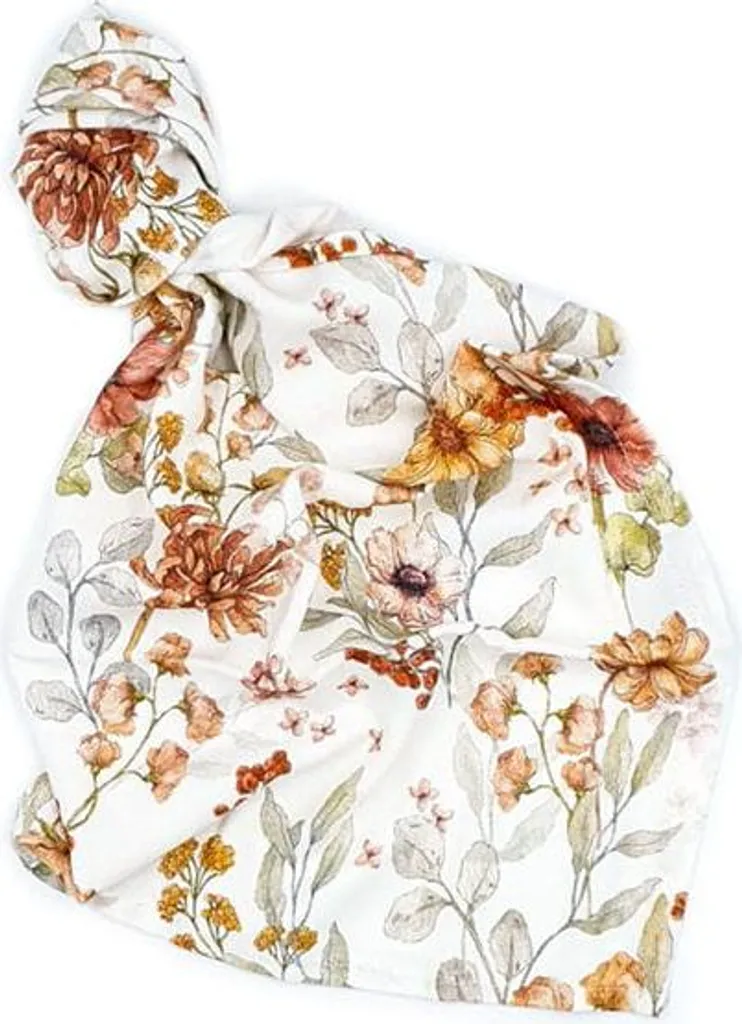 Lange en Bambou 40x60 cm Fleurs Vintage Lepre - Douceur Absolue