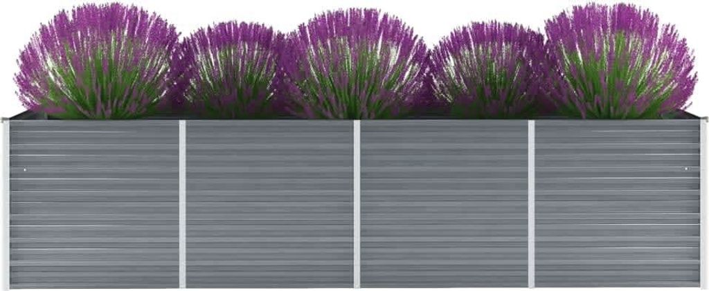 Vidaxl -Pflanzer erhöht 320x80x77 cm ocynkowany Stahlgrau Zdjęcie produktu 